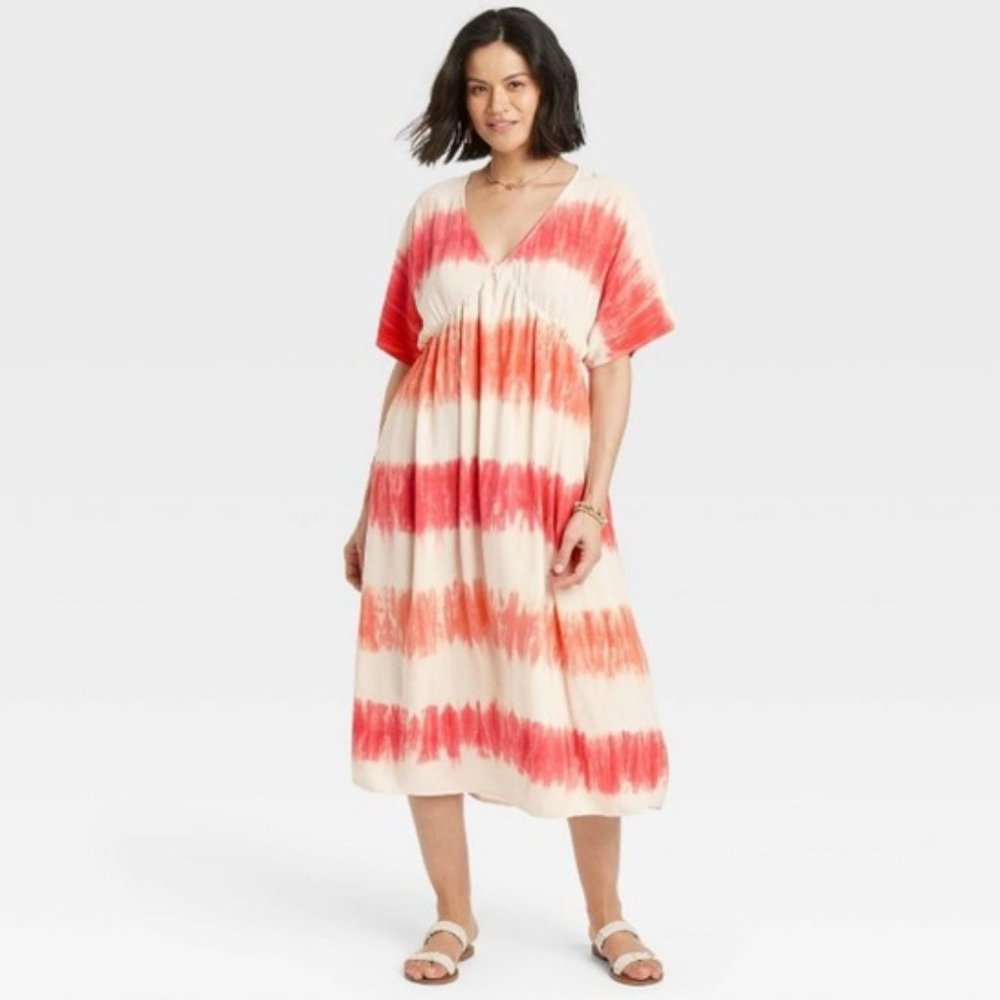 Knox Rose Short Sleeve Dress, Apricot